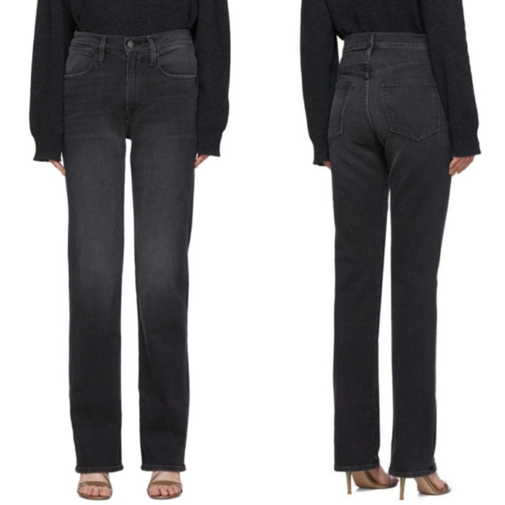FRAME Le Hollywood High Rise Straight Leg Jeans - Bonilla Wash